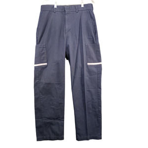 FedEx Stan Herman Men's Uniform Pants Blue Size 34R-33 Reflective Employee